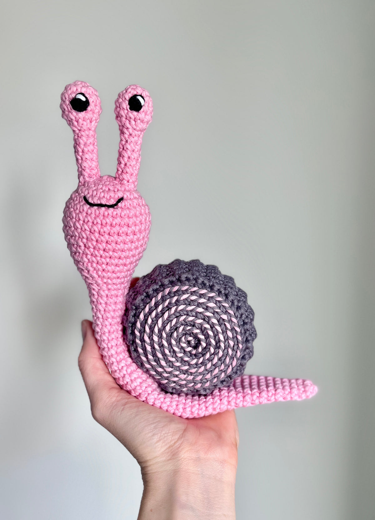 Virkmönster amigurumi: Gullig snigel (PDF)