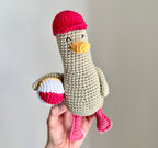Virkmönster amigurumi: Anka med keps och boll (PDF)
