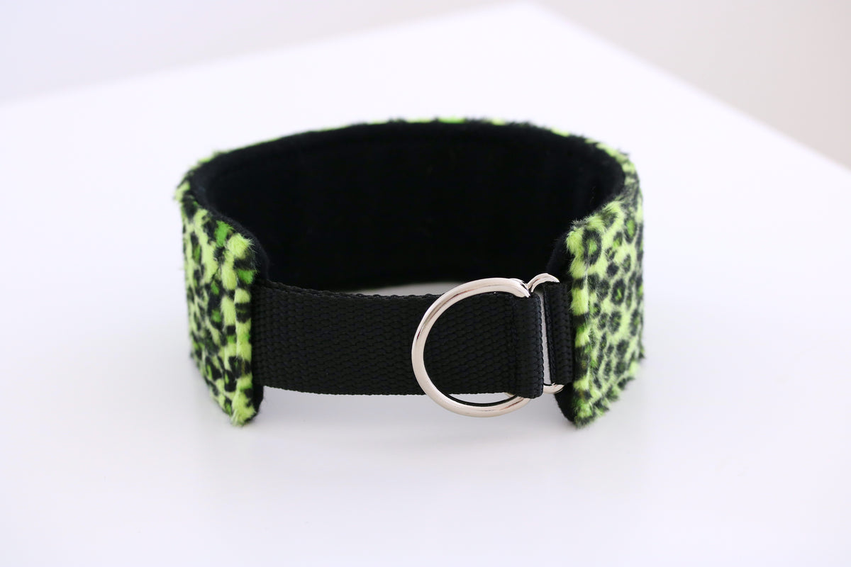 Hundhalsband: Neon leopard