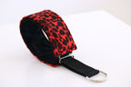 Hundhalsband: Röd leopard