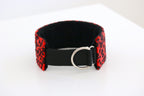 Hundhalsband: Röd leopard