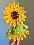 Virkmönster amigurumi: Solros som fantasifigur (PDF)