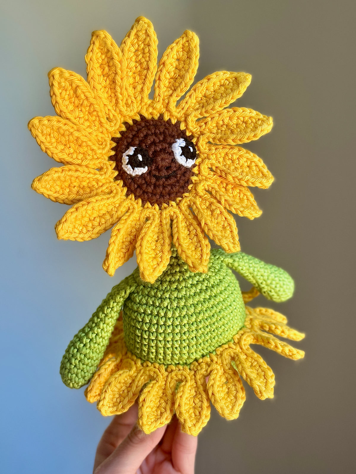 Virkmönster amigurumi: Solros som fantasifigur (PDF)