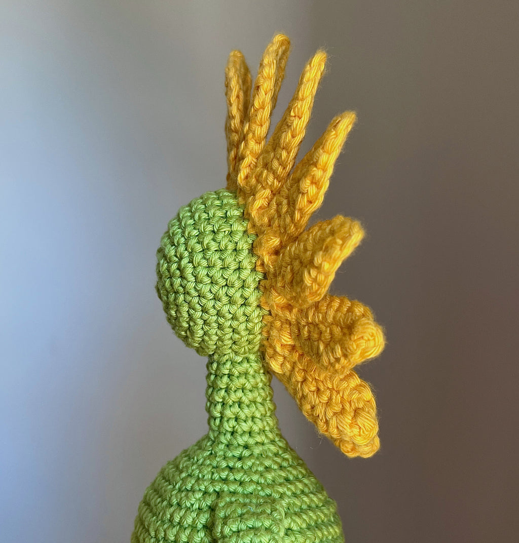 Virkmönster amigurumi: Solros som fantasifigur (PDF)