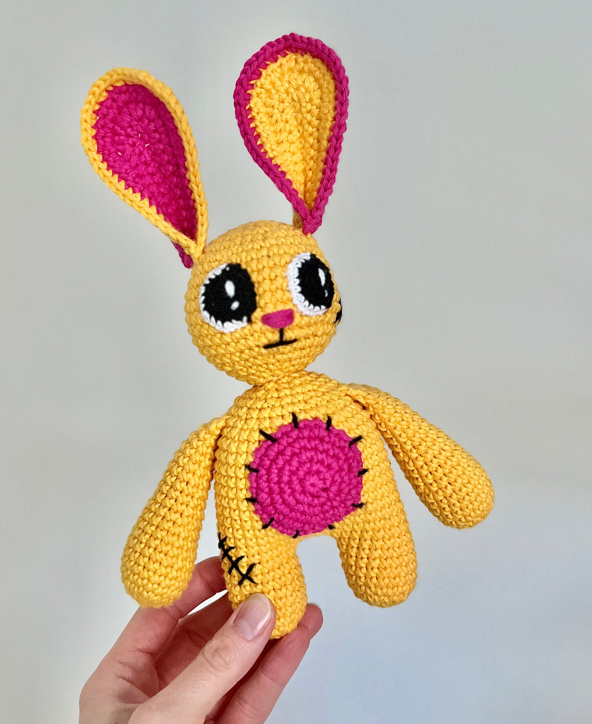 Virkmönster amigurumi: Kanin i trasdockestil (PDF)