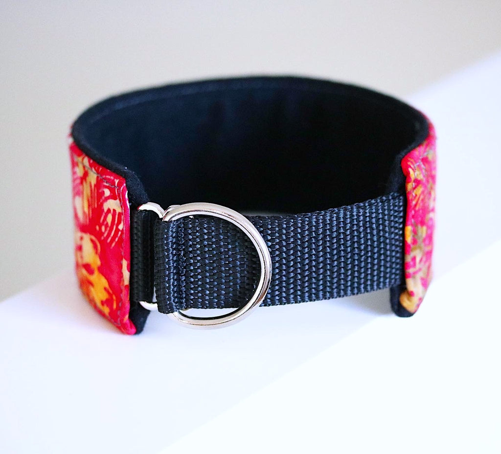 Hundhalsband: Rosa batik