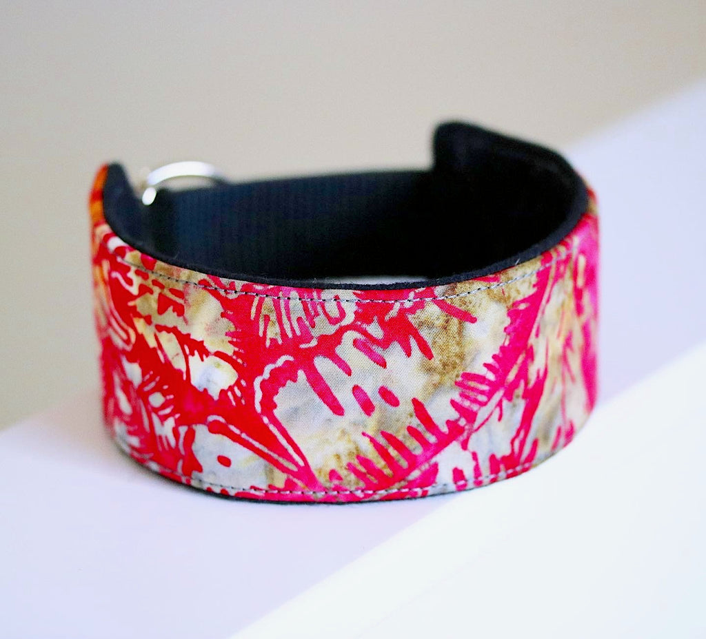 Hundhalsband: Rosa batik